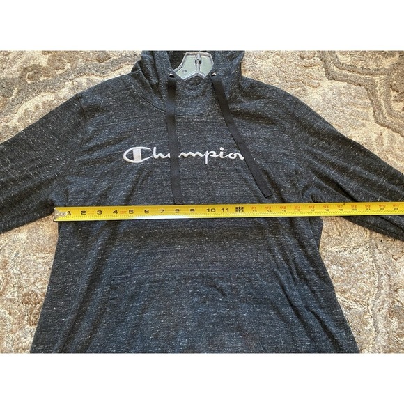 Champion Hoodie Womens L Gray Pullover Sweater Sweatshirt Athletic Heathered - Picture 7 of 8